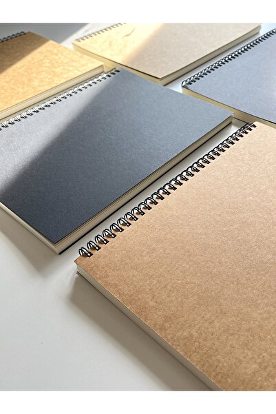 Fark Tanıtım B5 (17.6CM X 25CM) 1 Piece Brown Kraft Cover Unlined Spiral Notebook