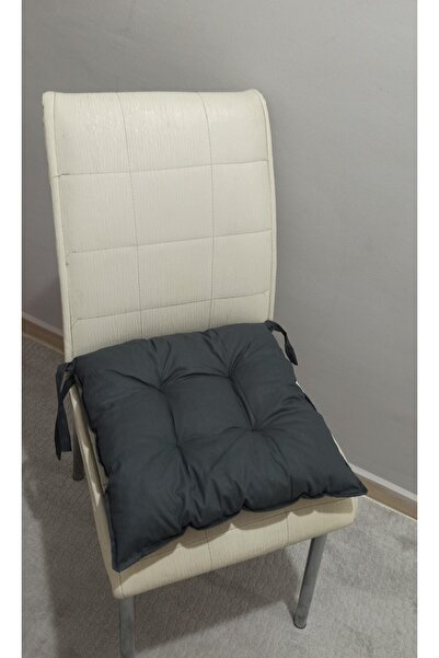 Ege HOME Decoration&Accessories Ege Home lux pofuduk bahçe mutfak sandalye minderi antrasit