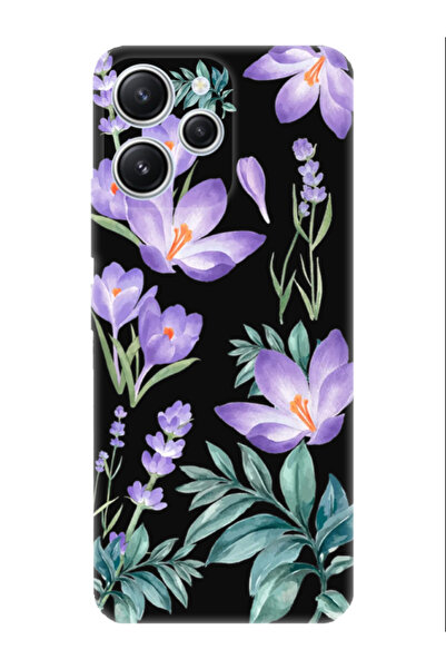 frondcase حافظة هاتف ريدمي 12 وينتر بلوسوم باللون الأسود