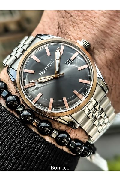 Ferrucci Silver Men's Watch and Bracelet