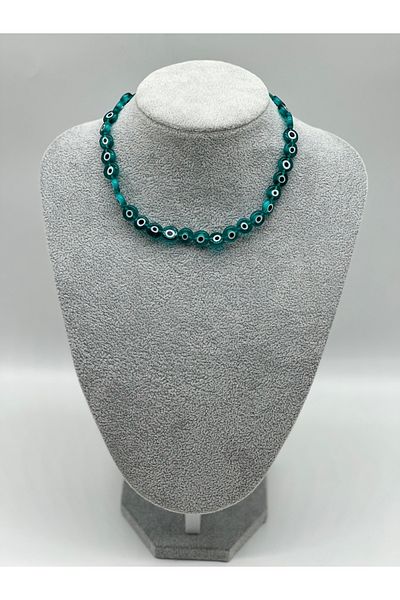 Hobimos Bodrum Glass Evil Eye Beaded Necklace