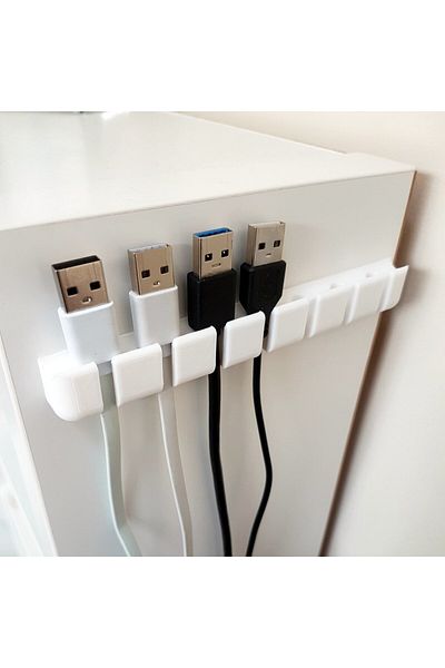 EFR Нова кампания за държач за USB кабел 7'' и 10'' бял 3022893 (2 броя)