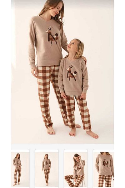 Arnetta MOTHER GIRL'S FLEECE PAJAMAS[ MOTHER AND CHILD PRICES DIFFERENT]