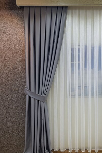 lissehome ستارة خلفية رمادية فاتحة من الساتان غير اللامع