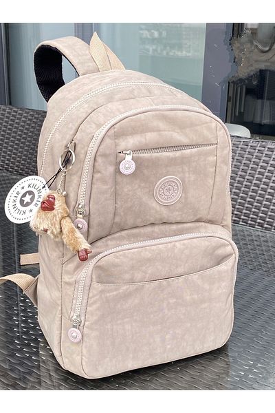 DUOMİNO Fcstore Crinkle Fabric Αδιάβροχο μεγάλο μέγεθος Μαύρο κρίκλερ σακίδιο πλάτης/φορητό υπολογιστή καθημερινή σχολική τσάντα