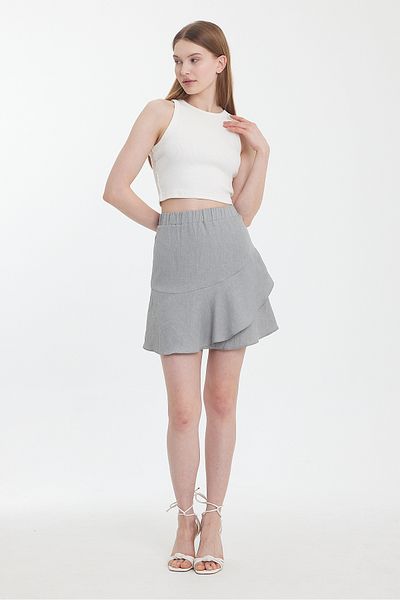 Smart Moda Elastic Waist Flounce Women's Mini Skirt ET0041
