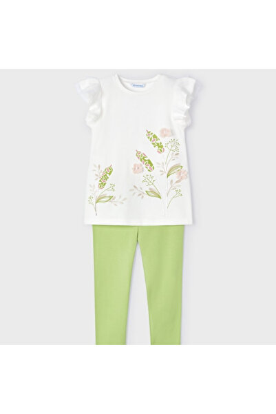 MAYORAL طقم بناتي مكون من قطعتين باللون الأخضر L24Y3707