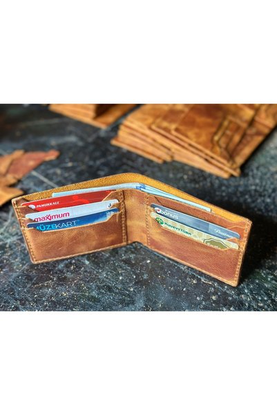 zarif atölye Genoa genuine Leather wallet portfolio handmade leather
