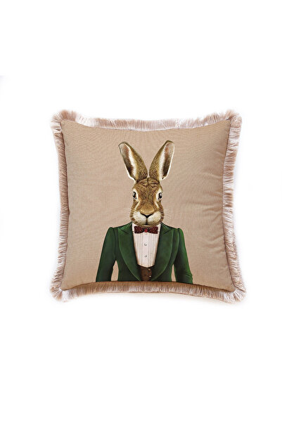 Adawall Mr. Rabbit Kadife Yastık/Kırlent (Dolgu Boncuk Elyaf Uluslararası Yık...