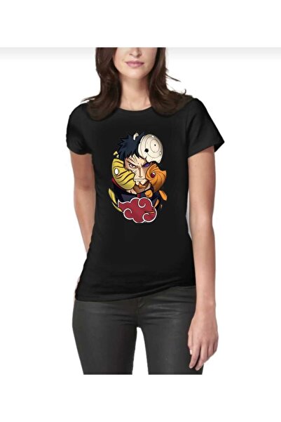 PERISENSE Tricou supradimensionat cu imprimeu unisex Anime Naruto Uchiha