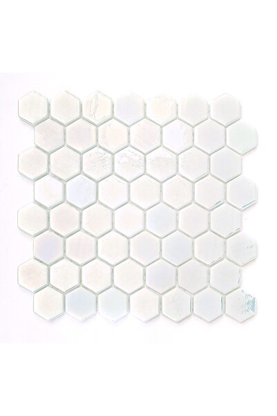 MozaiKristaL Mutfak tezgah arası 38x5 mm Hegza Hologramlı Cam Mozaik (1 Kutu = 1 m2 Fiyatıdır )