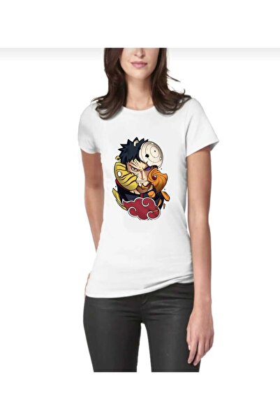 PERISENSE Tricou supradimensionat cu imprimeu unisex Anime Naruto Uchiha