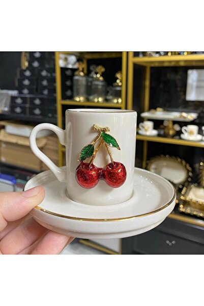 Sillage Home 2 Kişilik Kirazlı Fincan Takımı,2 Kirazlı Kişilik Fincan Takımı