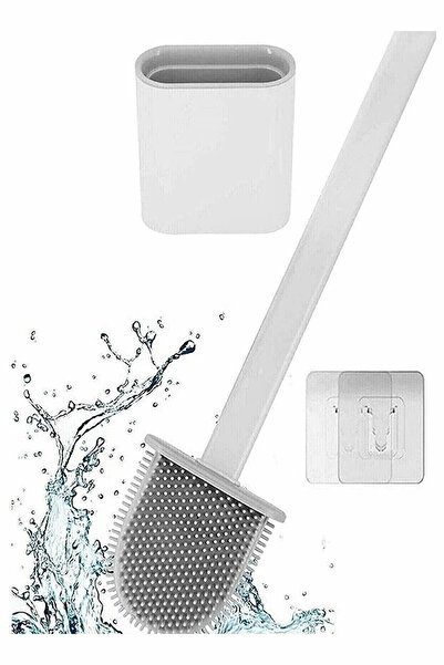 ARVALE 2 White Silicone Toilet Brushes | Bendable Practical Silicone Wc Toilet Brush