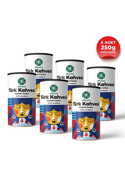 Olivium Turkish Coffee Tin Box (6X250GR)