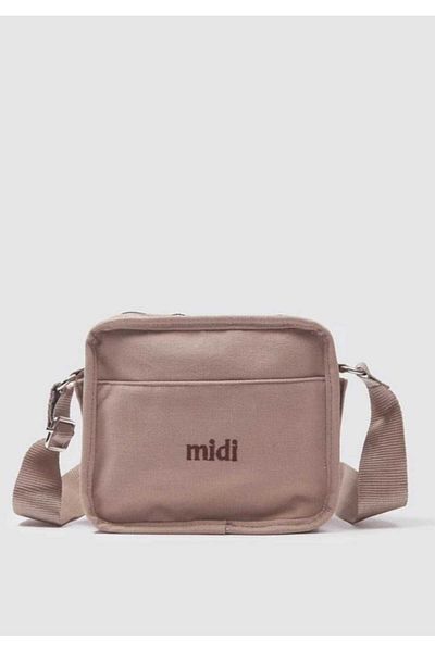 ZR Accessory Чанта през рамо от плат, суров лен, размер Midi