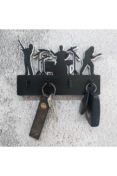 CajuArt Keychain Decorative Orchestra Patterned Wall Hanger
