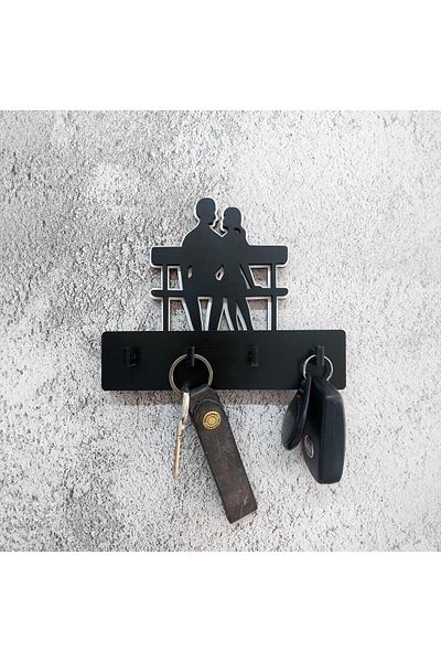 CajuArt Dear Wall Hanger - Decorative and Keychain Sitting on the Bench