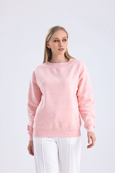 MuuBs Flat Wide Collar Long Sleeve Fillet Pocket 3 Thread Unisex Loose Cut Sweatshirt