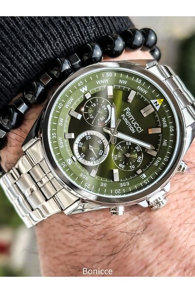 Ferrucci Silver Men's Wristwatch+Bracelet