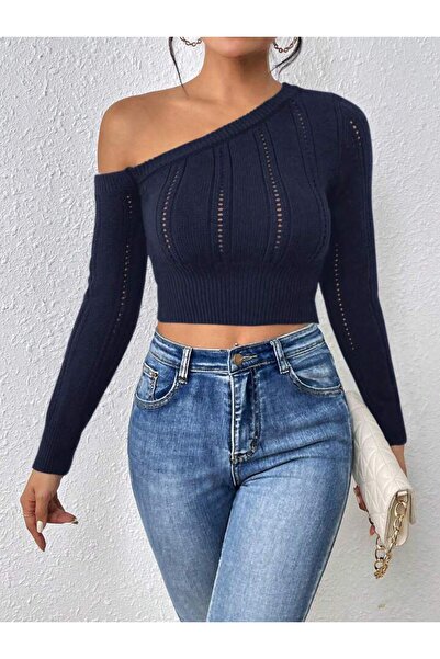 ATEMODAA UMăr DESCHIS, BLUZĂ DE TRICO CU UN UMĂR