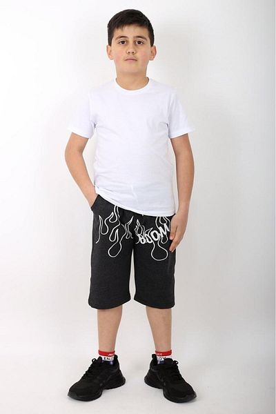 Çiggo Kids Set de sus și de jos Capri cu imprimeu simplu și tricou de bază
