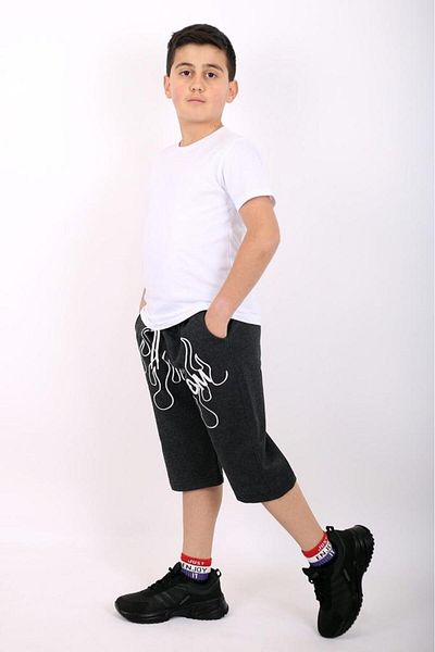Çiggo Kids Set de sus și de jos Capri cu imprimeu simplu și tricou de bază