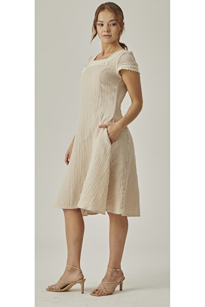 MUTİR ΦΟΡΕΜΑ ΜΙΝΙ ΜΗΚΟΥΣ ΣΤΑΪΛ ΜΟΥΣΛΙΝΑΝΤΕΜΠΕΑΡΕΣ ΝΤΕ "Λ Δαντέλα Ι "Ε " Με τσ...