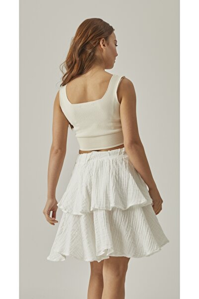 MUTİR МУСЛІНОВА СПІДНИЦЯ З ВОЛАНАМИ ТА ГУМОВИМИ РЕБРАМИ