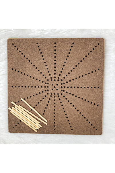 HOBİREYON Ahşap Motif Tahtası 29x29 cm Model 1