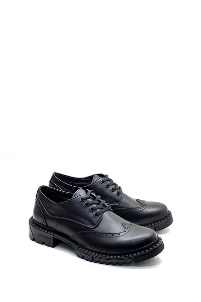 grado Men's Casual Genuine Leather Shoes - Black 4813