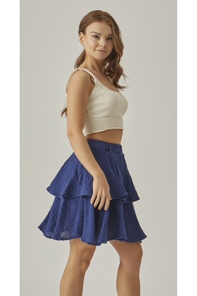 MUTİR МУСЛІНОВА СПІДНИЦЯ З ВОЛАНАМИ ТА ГУМОВИМИ РЕБРАМИ