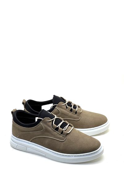 grado Men's Casual Sneakers - Genuine Leather, Sand Color 3007