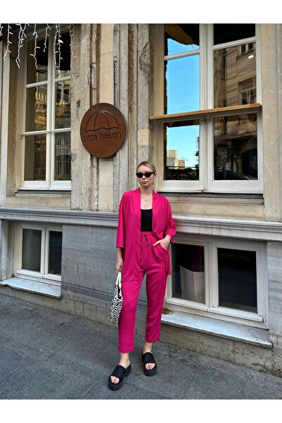 AFROGİYİM Női laza szabású kimonó felső és alsó szett