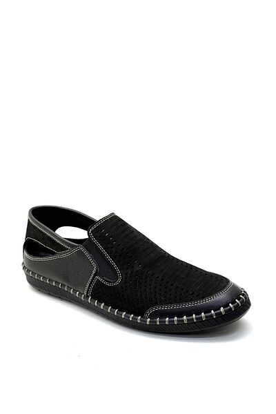 grado Genuine Leather Men's Summer Acurlu Shoes Black Color 1135-13