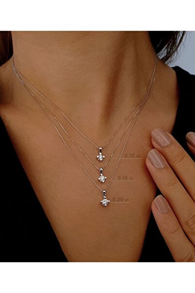 Sirius Pırlanta F Renk 0,10 Karat Pırlanta Tektaş Kolye