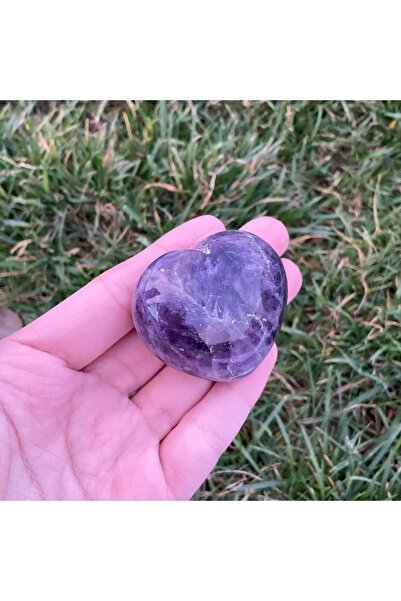 Elifsu Jewelry Ametist Taşı Büyük Kalp