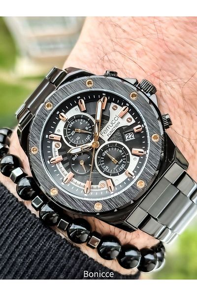 Ferrucci Function Special Design Men's Wristwatch with Bracelet Gift