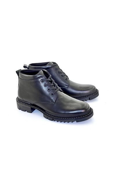 grado Genuine Leather Men's Casual Boots Black Color 1918