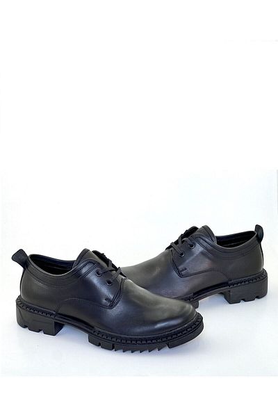 grado Men's Winter Leather Shoes - Black 4853