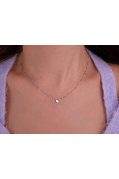 Sirius Pırlanta Beyaz 0,30 Karat Görünümlü Pırlanta Tektaş Kolye