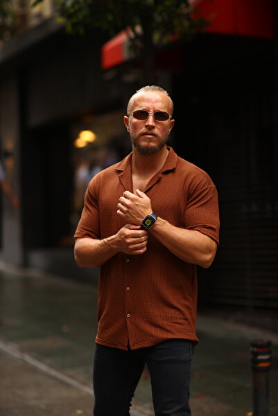 Thebulut Ανδρικό πουκάμισο oversize με σχέδιο