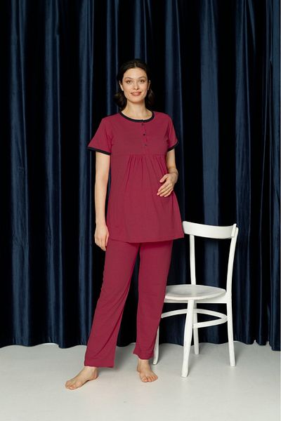 collective SOFT TEXTURED MATERNITY PAJAMAS SET
