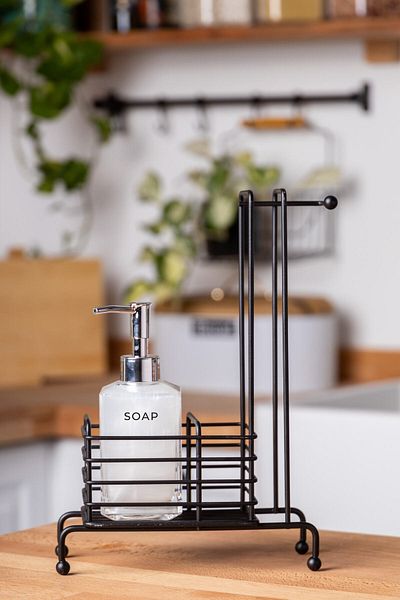 FH finehome Neva Μονός Διανομέας Υγρού Σαπουνιού με Βάση Μαύρο