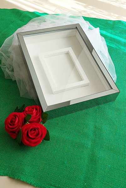 hobicehayaller Rama de memorie 25x35 cm cu sectiune foto! Noi cutii de trandafiri la modă! Design de flori de logodnă de promisiune!