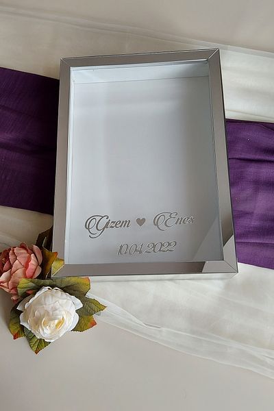 hobicehayaller 25x35 Cm Simli Deep Memory Frame! Cutii de trandafiri la modă nouă! Design de flori de logodnă!