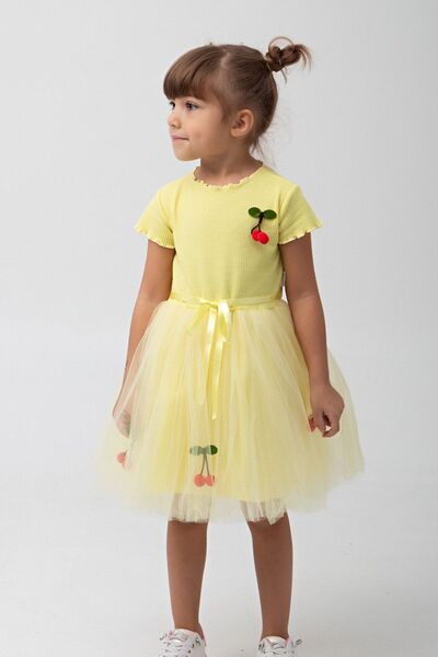 Fenomen Kids Kirazlı Tütülü Elbise