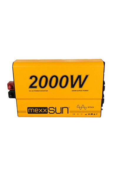 MEXXSUN 12V Volt-2000W Watt Tam Sinüs İnverter (220V Çevirici)