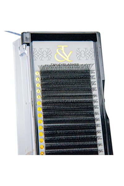 T&Y EYELASH İpek Kirpik , 0.07 Kalınlık , W 6P CC Kıvrım , 08 mm , T&Y , 16 Sıra