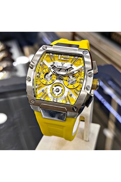 Raymond Yellow Sports Men's Wristwatch